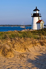 Brant Point lighthouse on Nantucket Island, Massachusetts.